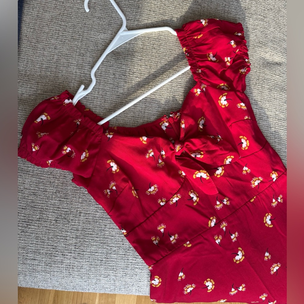 Cotton Candy LA Red Floral Mini Dress
